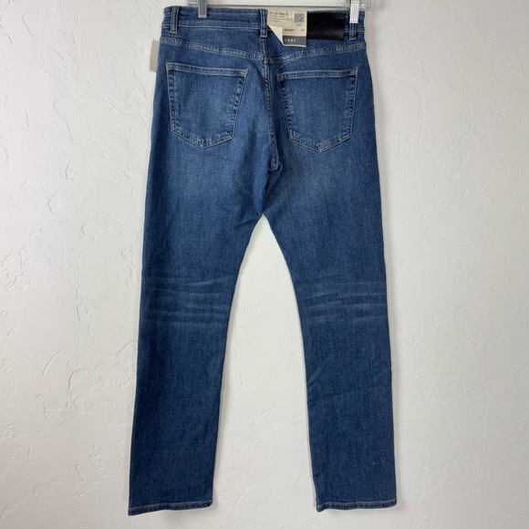 DL1961 Jeans Denim Russell Slim Straight Medium Wash‎ Blue Seaport Stretch Knit - Picture 2 of 11